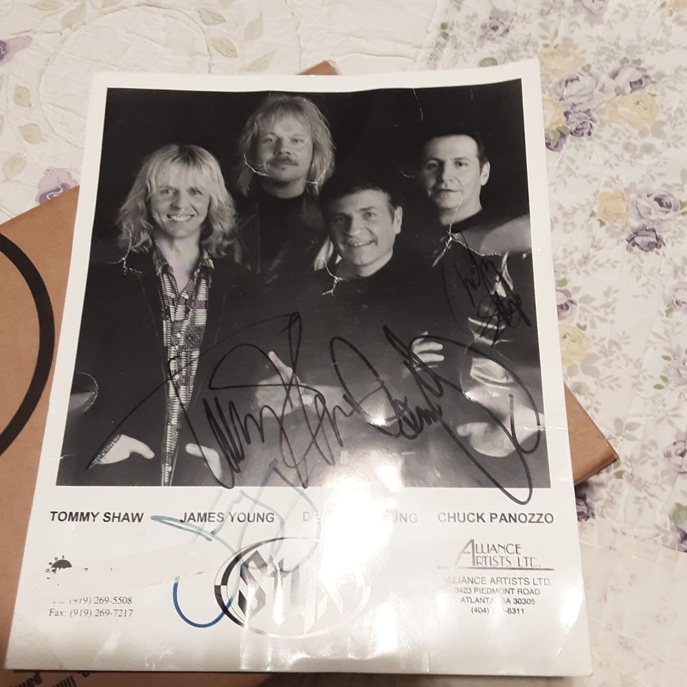 Autographed STYX Band Photo Print
